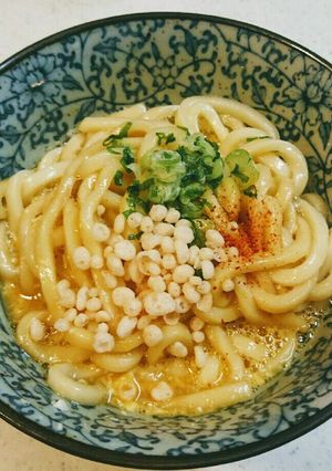 素早く簡単ズボラ飯！茹でない釜玉うどん-レシピのメイン写真