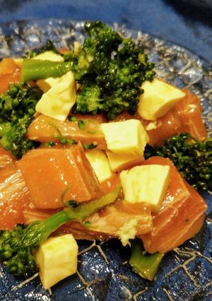 マグロとチーズ＊オリーブオイル和え-レシピのメイン写真