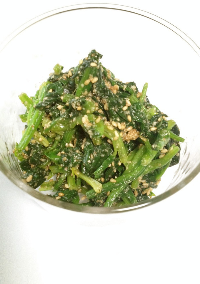 ほうれん草のごま和え　ひと手間でプロの味-レシピのメイン写真