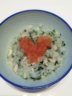 離乳食中期☆ほうれん草トマトささみのお粥-レシピのメイン写真