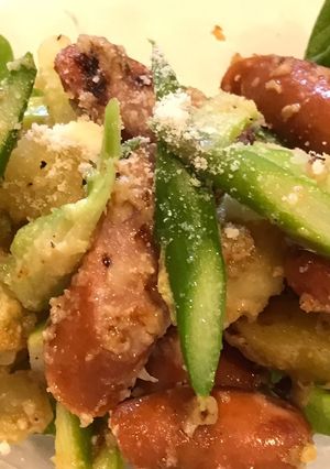 ウインナーと春の温野菜でマヨチーズソテー-レシピのメイン写真