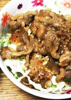 我が家の簡単カルビ丼-レシピのメイン写真