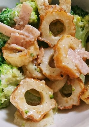 ブロッコリーとちくわのにんにくマヨ炒め-レシピのメイン写真