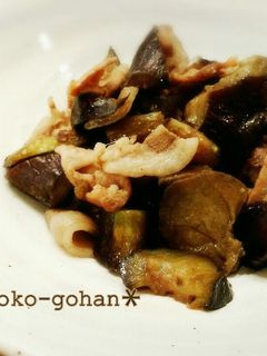 ご飯がススム♡茄子と豚肉の甘辛炒め♡-レシピのメイン写真