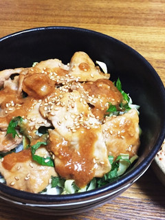 豚肉の味噌焼きのっけ丼-レシピのメイン写真