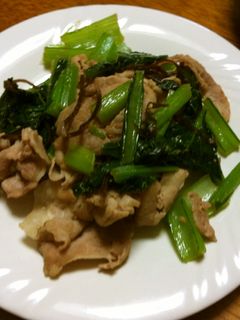 豚肉と小松菜の炒め物-レシピのメイン写真