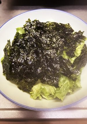 簡単おつまみ！レタスのナムルー…風！-レシピのメイン写真