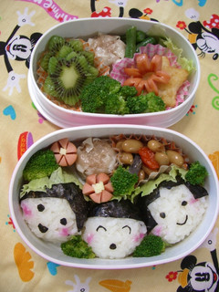 ニコニコ家族弁当(キャラ弁)-レシピのメイン写真