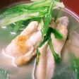 水菜と鳥手羽中の簡単サムゲタン風スープ