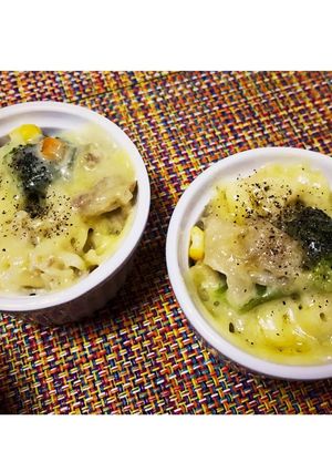 残り物でグラタン【電子レンジ】-レシピのメイン写真