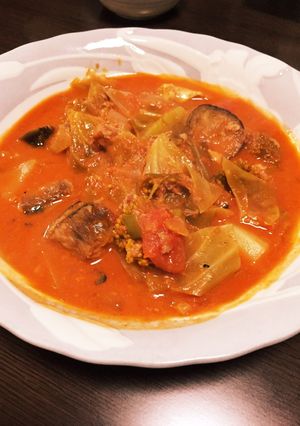 鯖缶のトマトパッツァ＊簡単トマトスープ＊-レシピのメイン写真