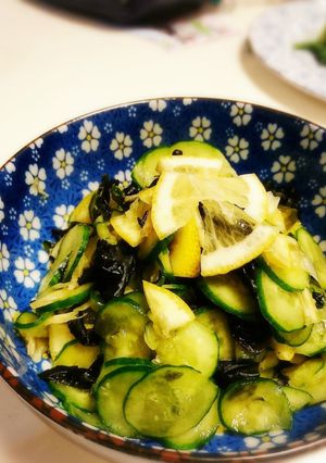 サッパリ！胡瓜とワカメのレモン酢の物☆-レシピのメイン写真