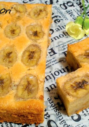 バナナたっぷり！もっちりキャラメルケーキ-レシピのメイン写真