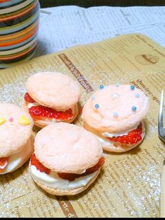 春満開!ふわサクいちごブッセ!-レシピのメイン写真