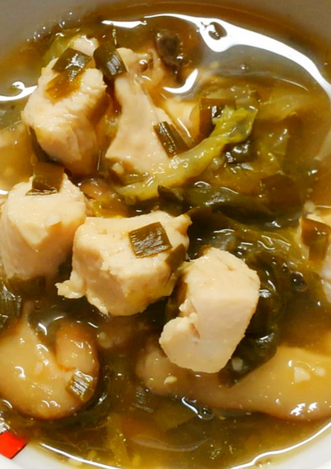鶏ささみとレタスと青梗菜ニラのさっぱり煮-レシピのメイン写真
