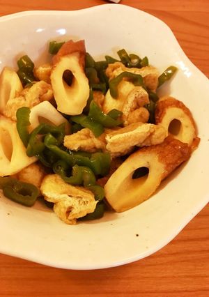 【簡単】ピーマンと竹輪の5分煮物♬-レシピのメイン写真