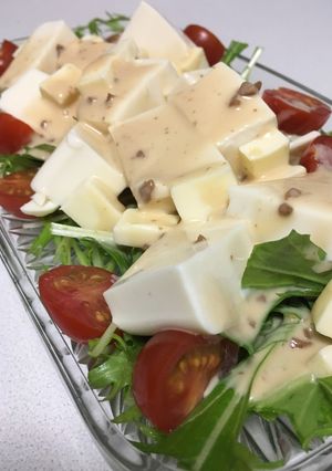 ☆簡単☆豆腐と水菜サラダ-レシピのメイン写真