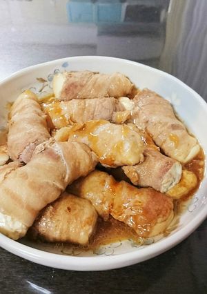 【超簡単】豆腐の豚バラロール-レシピのメイン写真
