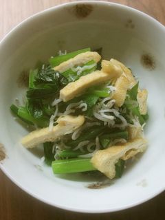 小松菜のしらす、油揚げ入り和え物♪-レシピのメイン写真