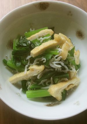 小松菜のしらす、油揚げ入り和え物♪-レシピのメイン写真