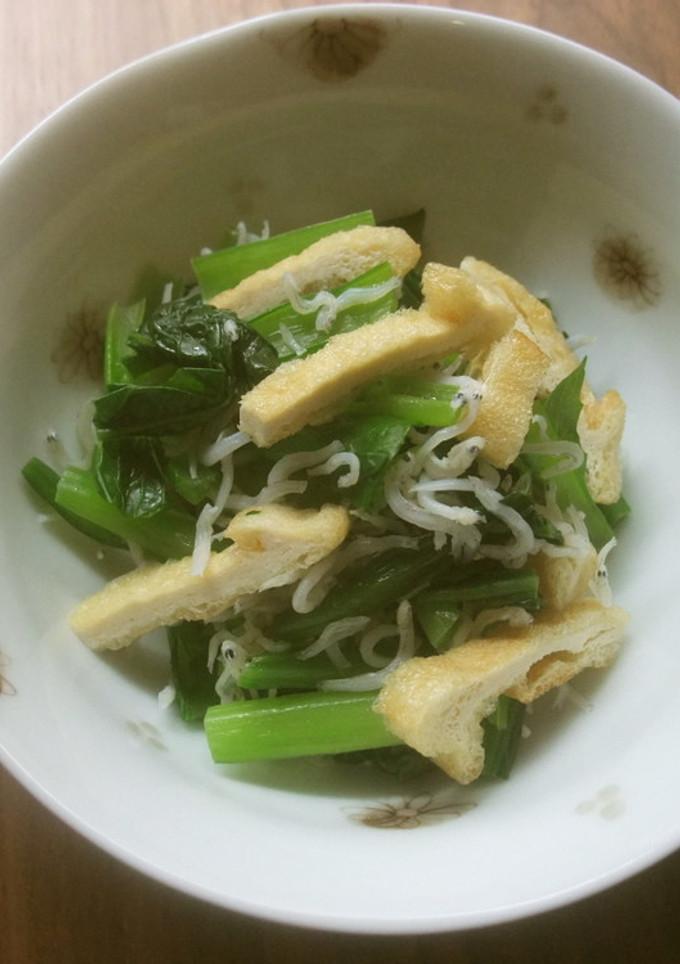 小松菜のしらす、油揚げ入り和え物♪-レシピのメイン写真