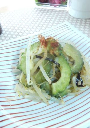 もやし&ゴーヤのオリーブオイル蒸し-レシピのメイン写真