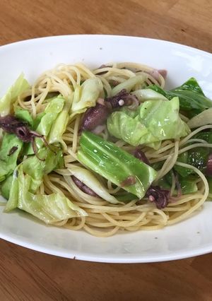 春キャベツとホタルイカのペペロンチーノ-レシピのメイン写真