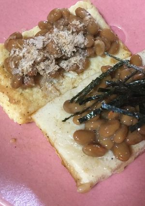 手づくり高野豆腐の納豆のせ-レシピのメイン写真