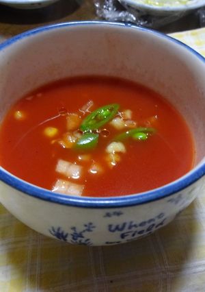 簡単！春を味わうトマトスープ-レシピのメイン写真
