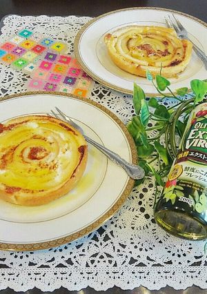 ぐるぐるフレンチトーストにオリーブオイル-レシピのメイン写真