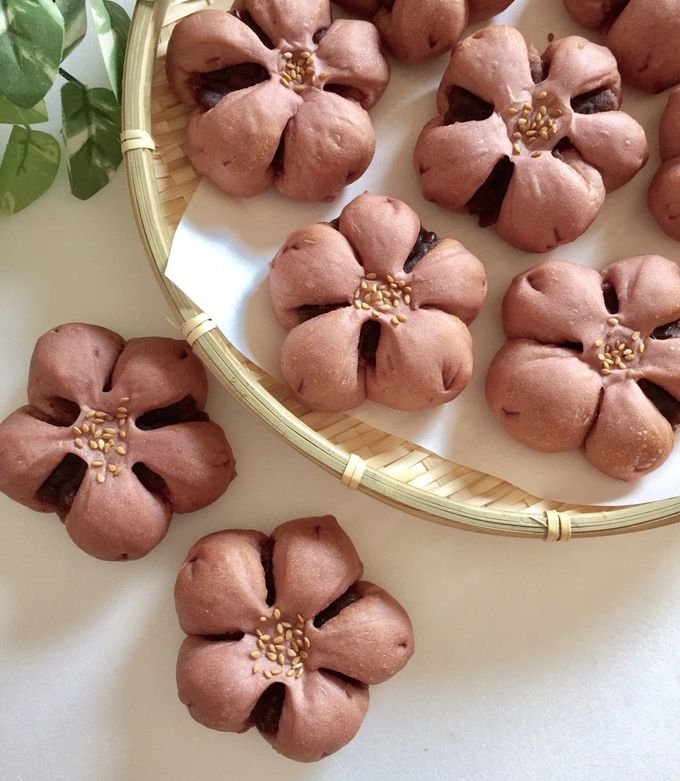 春色♫桜のあんパン by ぶるーぽぴー 【クックパッド】 簡単おいしい