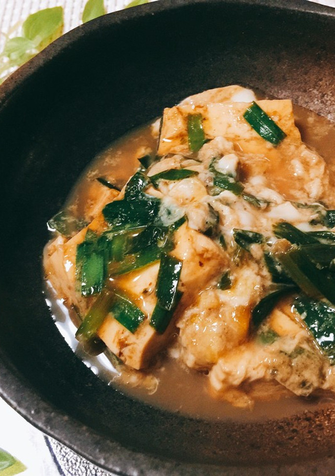 豆腐とニラの卵とじ-レシピのメイン写真