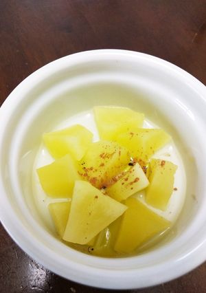 煮リンゴのオリーブオイルがけ-レシピのメイン写真