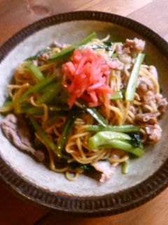 小松菜の上海風焼きそば♪-レシピのメイン写真