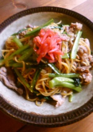 小松菜の上海風焼きそば♪-レシピのメイン写真