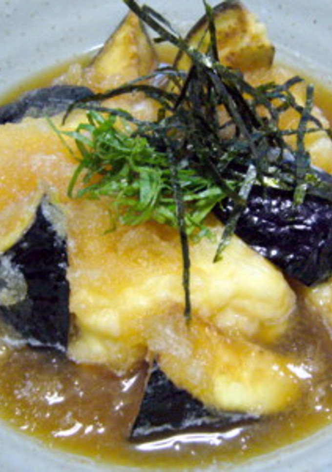 豆腐と茄子の霙揚げだし-レシピのメイン写真