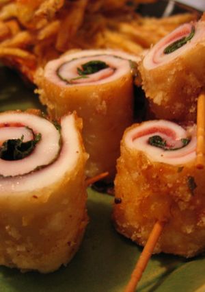 素材２つで簡単・豪華☆イカの大葉巻き揚げ-レシピのメイン写真