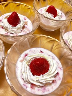 おなべ不要♪簡単いちごミルクプリン♪-レシピのメイン写真