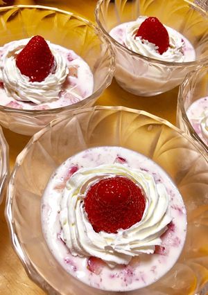 おなべ不要♪簡単いちごミルクプリン♪-レシピのメイン写真