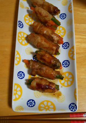 人参といんげんの豚肉巻き-レシピのメイン写真