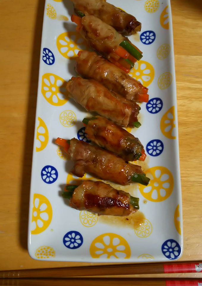 人参といんげんの豚肉巻き-レシピのメイン写真