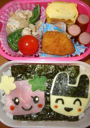 ふらわっち＆まめっち弁当（キャラ弁）-レシピのメイン写真