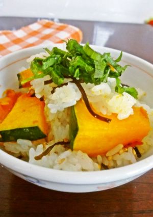 素焼きカボチャと塩昆布の混ぜご飯-レシピのメイン写真