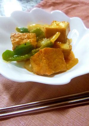 ご飯が進む☺　厚揚げのケチャップ煮-レシピのメイン写真