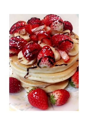 strawberry pancakes-レシピのメイン写真