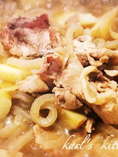 簡単新玉ねぎ新じゃが芋の肉じゃが-レシピのメイン写真