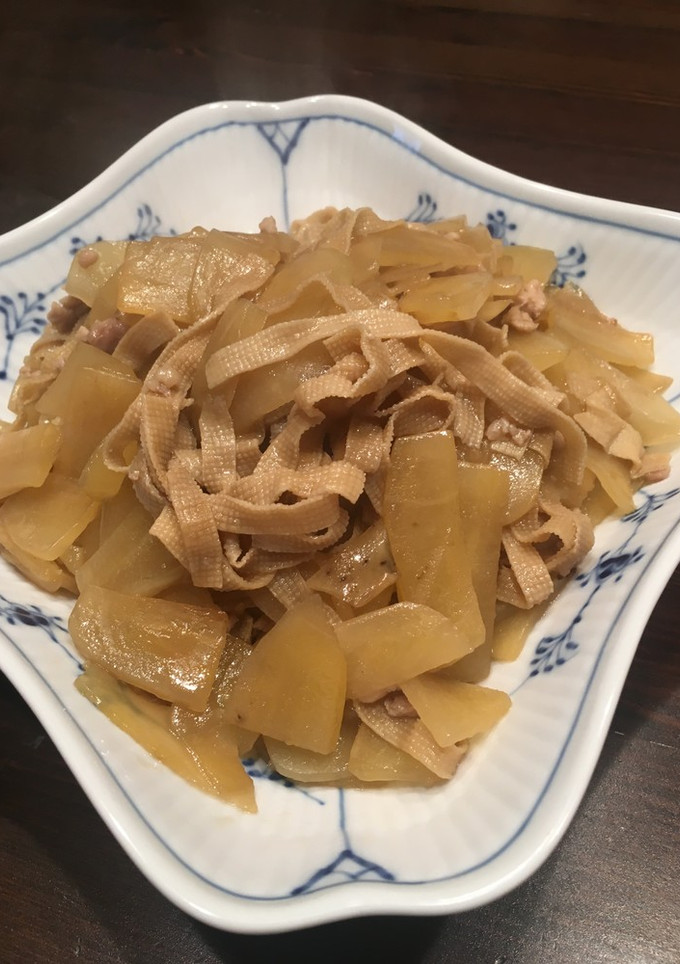 ヤーコンと豆腐皮のそぼろ炒め-レシピのメイン写真
