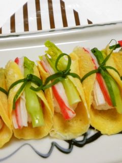 菜の花と桜えびのお寿司 オムレット仕立て-レシピのメイン写真