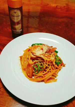 ♡フライパンで濃厚ナポリタン♡-レシピのメイン写真