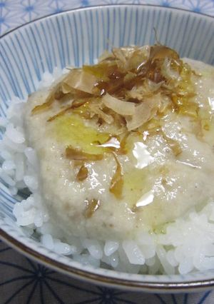 自然薯のとろろご飯 　オリーブオイルかけ-レシピのメイン写真